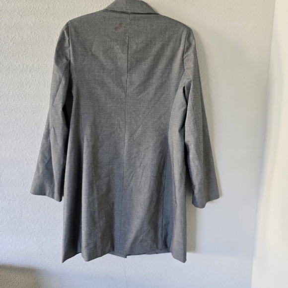 Alfred Dunner Long Blazer Women Sz 8 Gray Four Button Pockets Padded Career - Picture 10 of 10